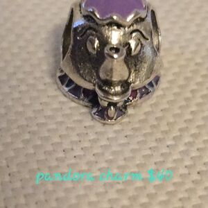 Pandora Beauty & The Beast Ms. Potts  Silver and Purple Charm